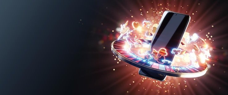 Layanan mobile random77 pada layar ponsel